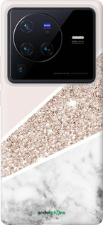 Силиконовый чехол Пастельный мрамор для Vivo X80 Pro - 4342u-2630 изображение 