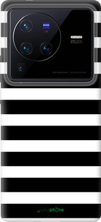 Силіконовий чехол Чорно-білі смуги для Vivo X80 Pro - 4461u-2630 изображение 
