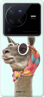 Силиконовый чехол Модная лама для Vivo X80 Pro - 4479u-2630 изображение 