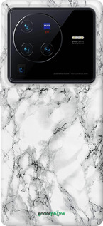 Силиконовый чехол Мрамор белый для Vivo X80 Pro - 4480u-2630 изображение 