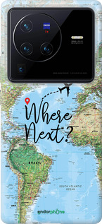 Силиконовый чехол Путешествие для Vivo X80 Pro - 4503u-2630 изображение 