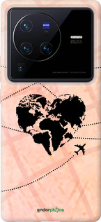 Силиконовый чехол Путешествуй для Vivo X80 Pro - 4607u-2630 изображение 