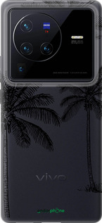 Силиконовый чехол Пальмы1 для Vivo X80 Pro - 4634u-2630 изображение 