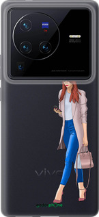Силиконовый чехол Девушка 1 для Vivo X80 Pro - 4751u-2630 изображение 