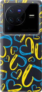 Силіконовий чехол Серця UA  для Vivo X80 Pro - 5292u-2630 изображение 