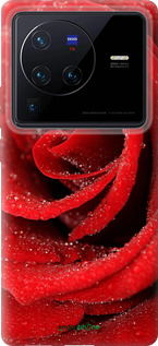 Силиконовый чехол Красная роза для Vivo X80 Pro - 529u-2630 изображение 