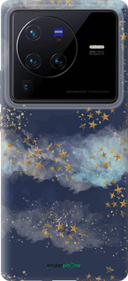 Силіконовий чехол Ніч золоті зірки для Vivo X80 Pro - 5421u-2630 изображение 