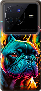 Силіконовий чехол Яскравий бульдог для Vivo X80 Pro - 5547u-2630 изображение 