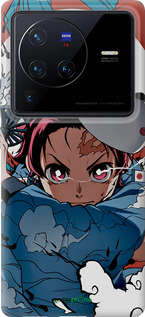 Силиконовый чехол Танджиро Камадо для Vivo X80 Pro - 5574u-2630 изображение 