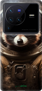 Силіконовий чехол Єнот-австронавт для Vivo X80 Pro - 5581u-2630 изображение 