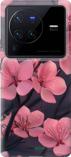 Силиконовый чехол 'Пурпурная сакура' для Vivo X80 Pro изображение 4