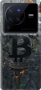 Силіконовий чехол Розпечений біткойн для Vivo X80 Pro - 6091u-2630 изображение 