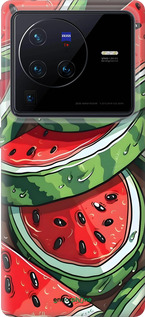 Силиконовый чехол Арбуз для Vivo X80 Pro - 6315u-2630 изображение 