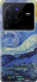 Силиконовый чехол «Звездная ночь» Винсента Ван Гога для Vivo X80 Pro - 6433u-2630 изображение 