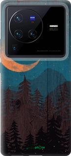 Силиконовый чехол Звездный лес для Vivo X80 Pro - 6480u-2630 изображение 