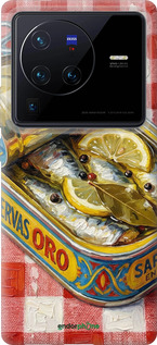 Силиконовый чехол Vintage Sardine Tin Phone для Vivo X80 Pro - 6772u-2630 изображение 