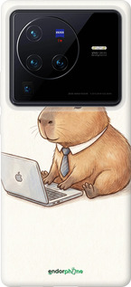 Силиконовый чехол Funny Capybara CEO Working для Vivo X80 Pro - 6777u-2630 изображение 