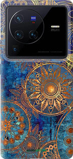 Силиконовый чехол Золотой узор для Vivo X80 Pro - 678u-2630 изображение 