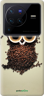 Силиконовый чехол Сова из кофе для Vivo X80 Pro - 777u-2630 изображение 