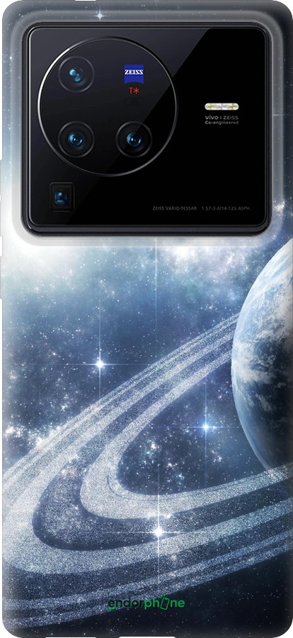 Силиконовый чехол Кольца Сатурна для Vivo X80 Pro - 173u-2630 изображение 