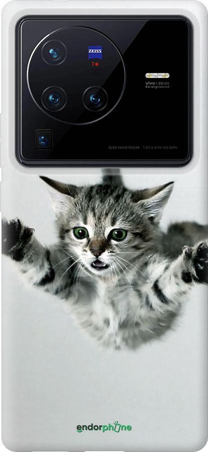 Силіконовий чехол Літаюче кошеня для Vivo X80 Pro - 2322u-2630 изображение 