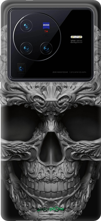 Силиконовый чехол skull-ornament для Vivo X80 Pro - 4101u-2630 изображение 