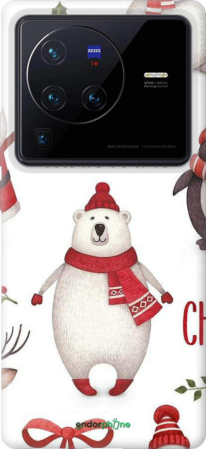 Силиконовый чехол Merry Christmas для Vivo X80 Pro - 4106u-2630 изображение 