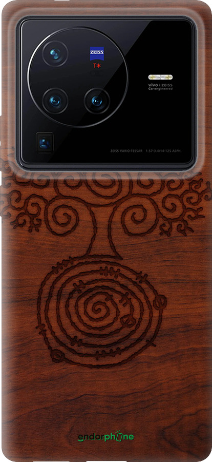Силиконовый чехол Узор дерева для Vivo X80 Pro - 4119u-2630 изображение 