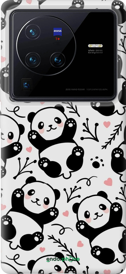 Силіконовий чехол Панди для Vivo X80 Pro - 4318u-2630 изображение 