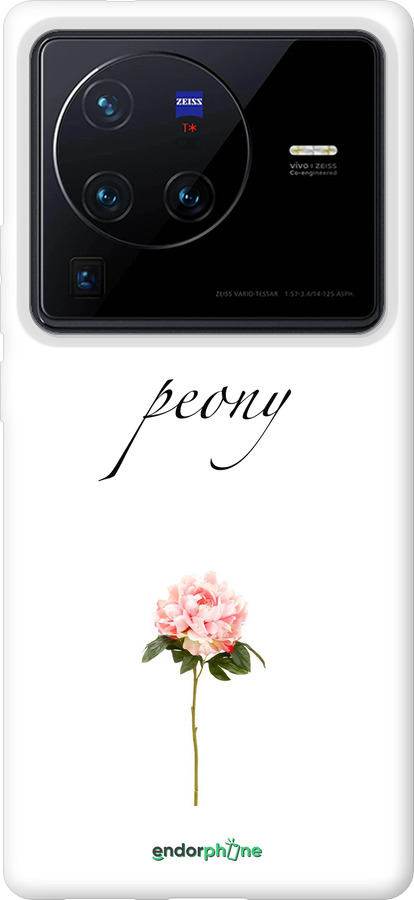 Силиконовый чехол Пион для Vivo X80 Pro - 4366u-2630 изображение 