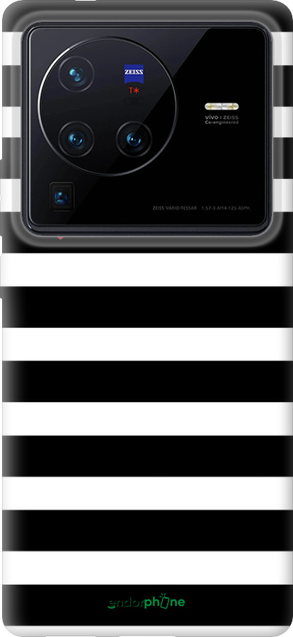 Силіконовий чехол Чорно-білі смуги для Vivo X80 Pro - 4461u-2630 изображение 