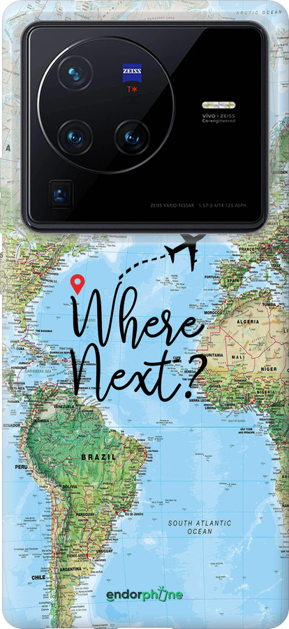 Силиконовый чехол Путешествие для Vivo X80 Pro - 4503u-2630 изображение 