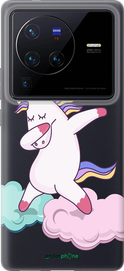 Силиконовый чехол Единорог для Vivo X80 Pro - 4702u-2630 изображение 