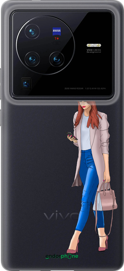 Силиконовый чехол Девушка 1 для Vivo X80 Pro - 4751u-2630 изображение 