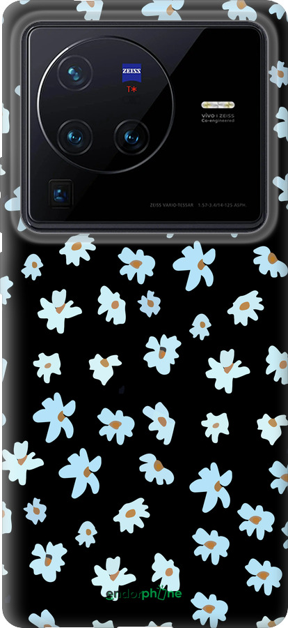 Силиконовый чехол Цветочный для Vivo X80 Pro - 4900u-2630 изображение 