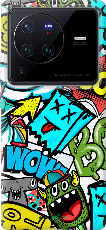 Силиконовый чехол Стикеры v4 для Vivo X80 Pro - 5508u-2630 изображение 