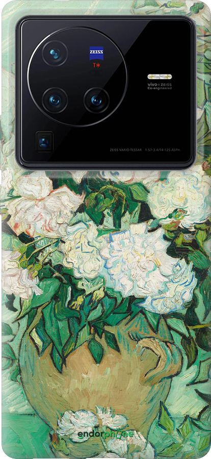 Силиконовый чехол Винсент Ван Гог. Ваза с розами для Vivo X80 Pro - 5543u-2630 изображение 