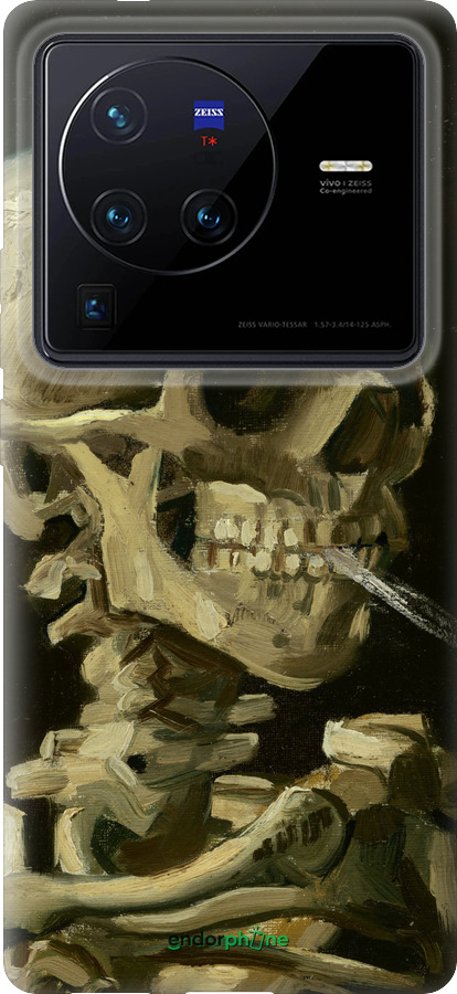 Силиконовый чехол Винсент Ван Гог. Череп для Vivo X80 Pro - 5544u-2630 изображение 