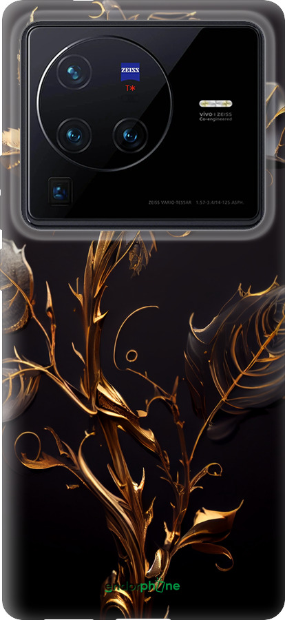 Силиконовый чехол Роза 3 для Vivo X80 Pro - 5552u-2630 изображение 