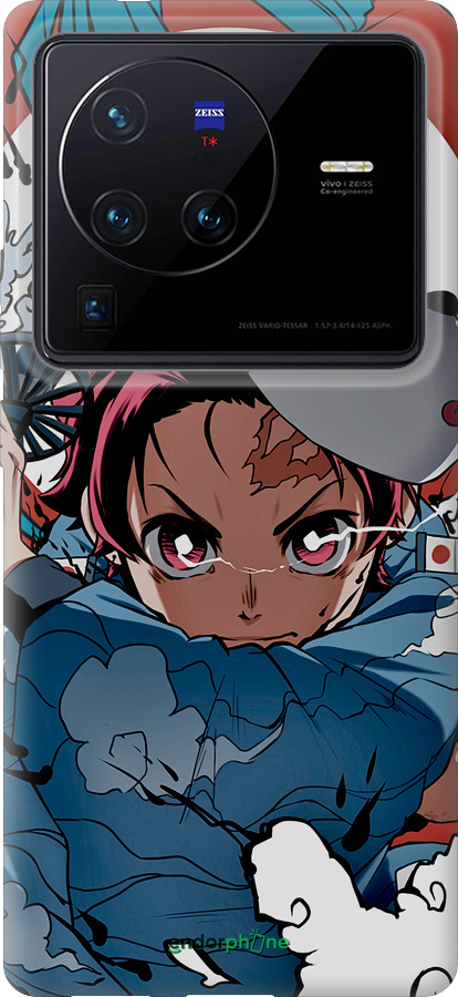 Силиконовый чехол Танджиро Камадо для Vivo X80 Pro - 5574u-2630 изображение 