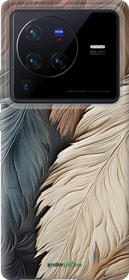 Силиконовый чехол Листья в стиле бохо для Vivo X80 Pro - 5643u-2630 изображение 