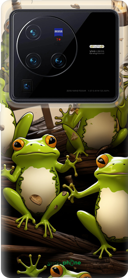 Силиконовый чехол Жабки для Vivo X80 Pro - 5656u-2630 изображение 