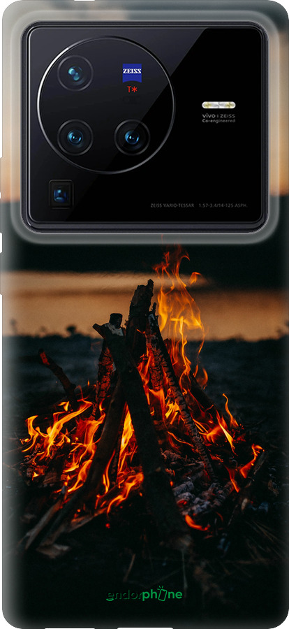Силиконовый чехол Огонь для Vivo X80 Pro - 6021u-2630 изображение 