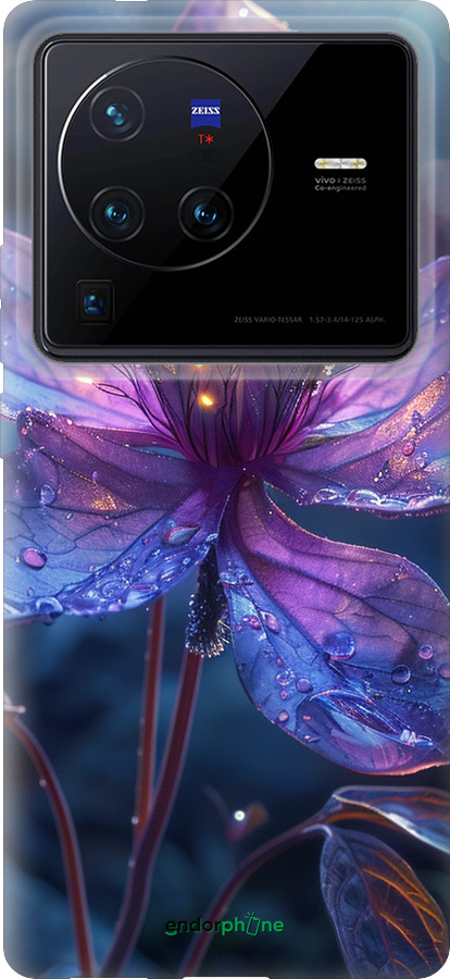 Силиконовый чехол Магический цветок для Vivo X80 Pro - 6038u-2630 изображение 