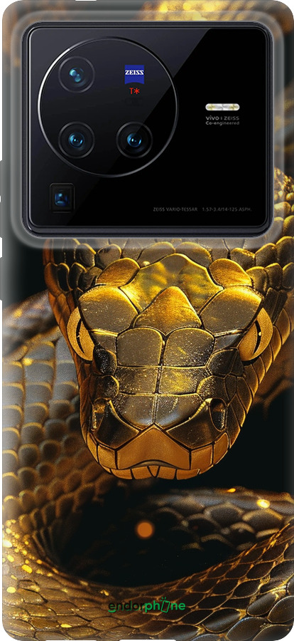 Силиконовый чехол Golden snake для Vivo X80 Pro - 6072u-2630 изображение 