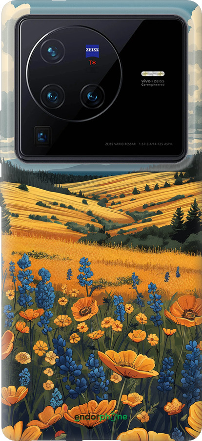 Силиконовый чехол Украинское поле для Vivo X80 Pro - 6082u-2630 изображение 