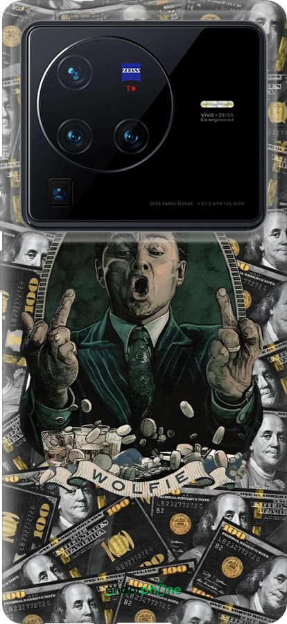 Силиконовый чехол Волк с валл стрит для Vivo X80 Pro - 6287u-2630 изображение 