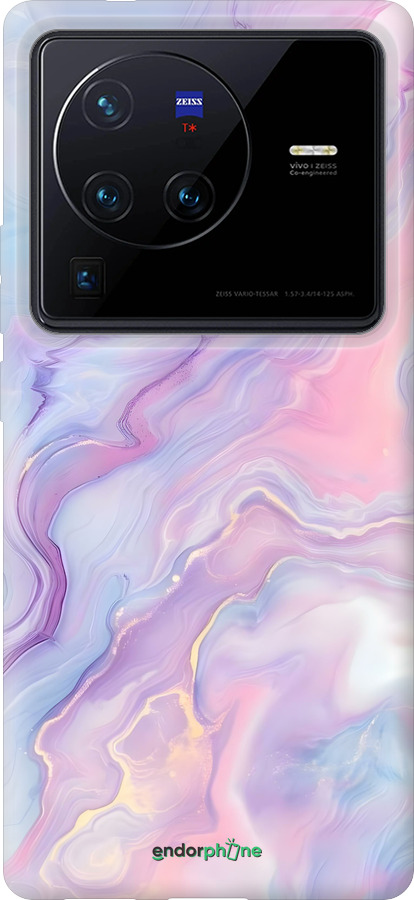 Силиконовый чехол Нежный мрамор для Vivo X80 Pro - 6310u-2630 изображение 