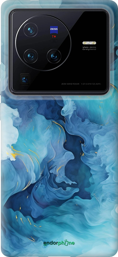 Силиконовый чехол Акварель для Vivo X80 Pro - 6320u-2630 изображение 
