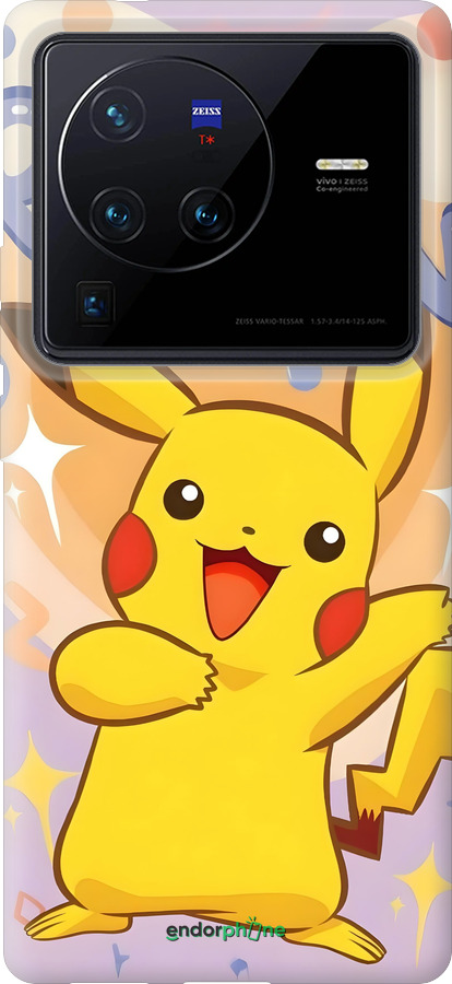 Силиконовый чехол Пикачу для Vivo X80 Pro - 6383u-2630 изображение 